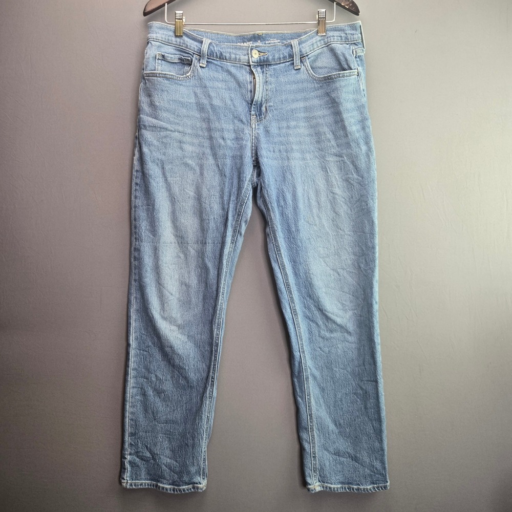 Old Navy Jeans Wow Boyfriend 12 Petite Light Wash Mid Rise Relaxed Straight Leg